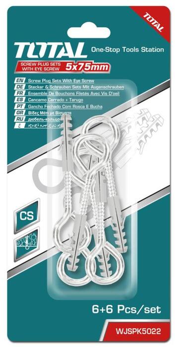 TOTAL ΣΕΤ ΒΙΔΕΣ ΚΡΙΚΟΥ ΜΕ ΒΙΣΜΑΤΑ 5mm (WJSPK5022)