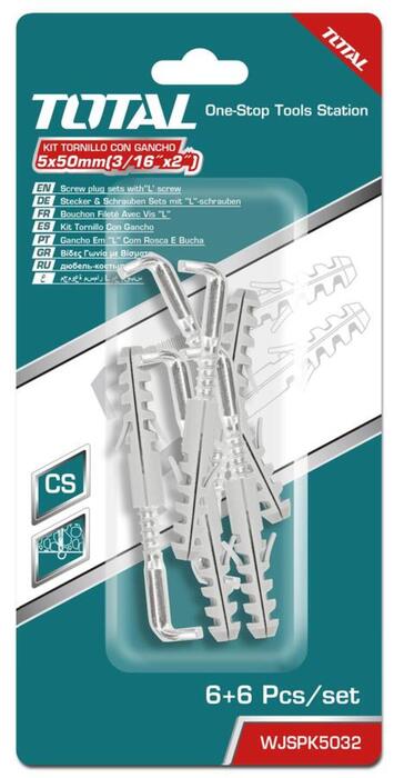 TOTAL ΣΕΤ ΣΤΡΑΒΟΚΑΡΦΑ ΒΙΔΩΤΑ ΜΕ ΒΙΣΜΑΤΑ 5mm (WJSPK5032)