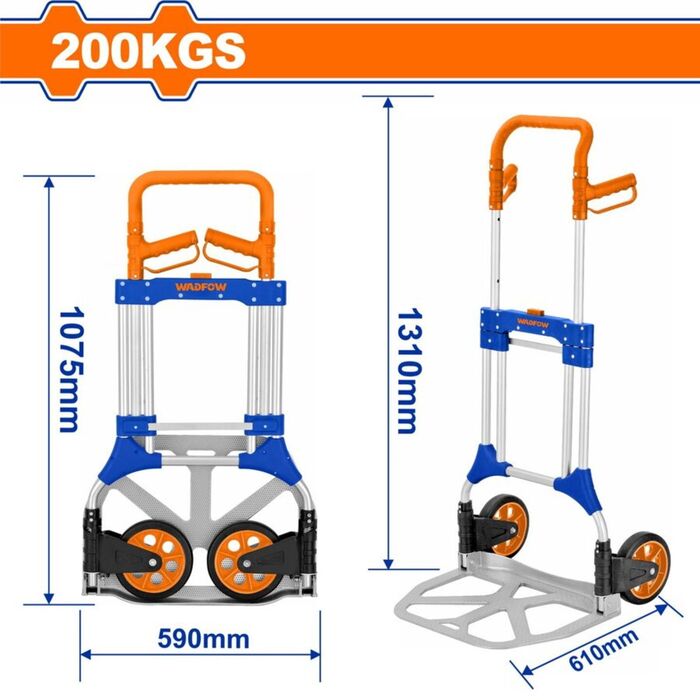 WADFOW ΚΑΡΟΤΣΙ ΜΕΤΑΦΟΡΑΣ ΠΤΥΣΣΟΜΕΝΟ 200Kg (WWB9A20)