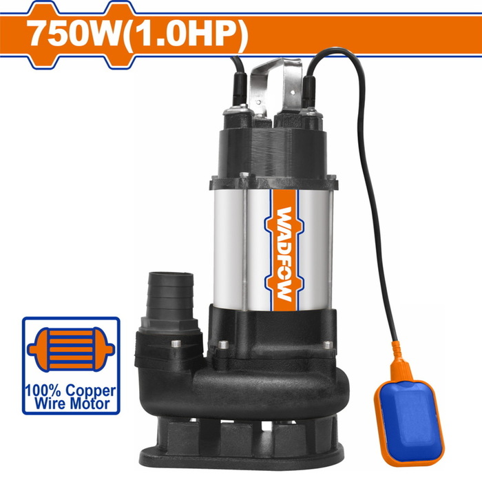 WADFOW ΥΠΟΒΡΥΧΙΑ ΑΝΤΛΙΑ ΛΥΜΑΤΩΝ ΙΝΟΧ Β.Τ 750W (WWPWA03)